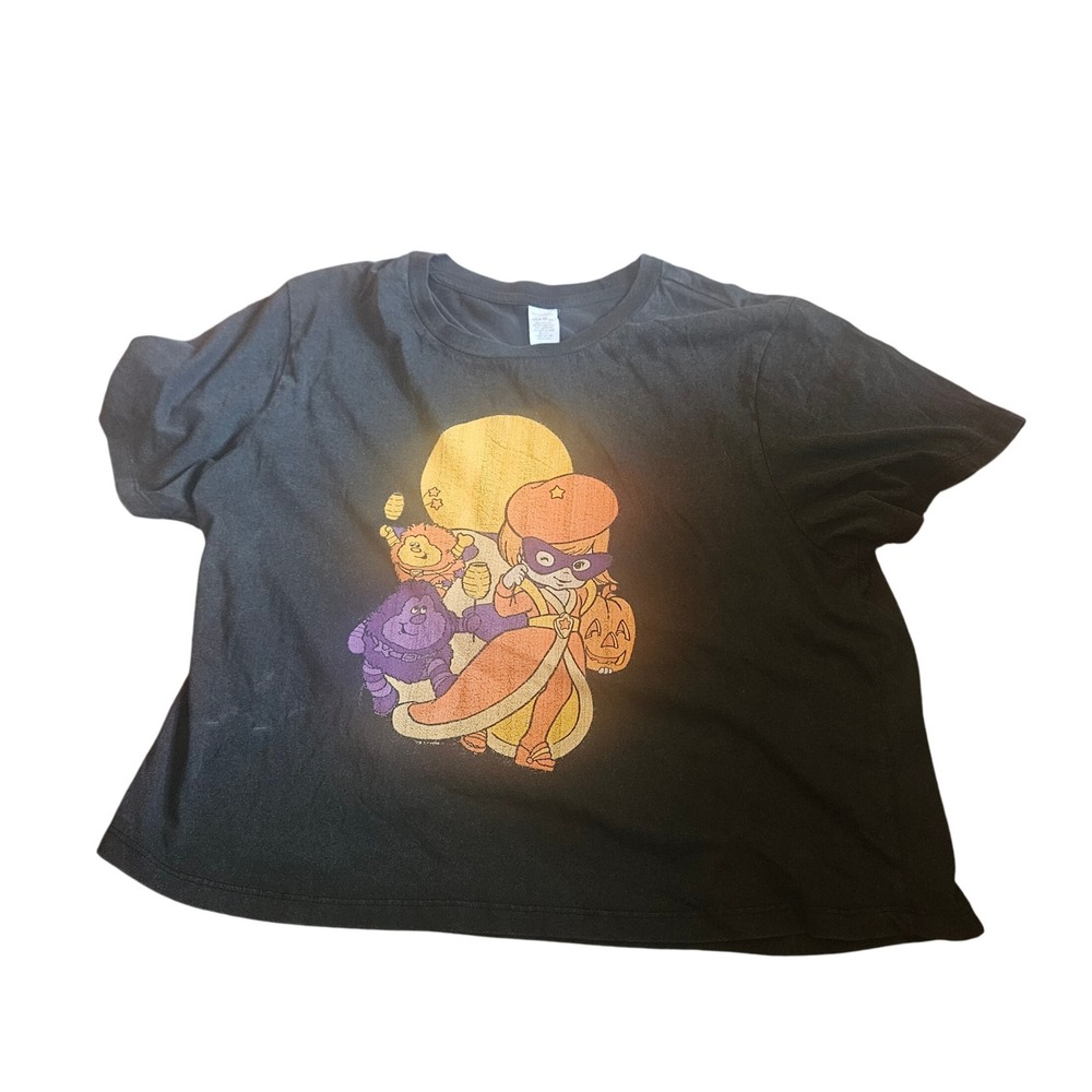 Vintage Rainbow Brite Lala Orange Halloween  Crop T-Shirt‎ SZ XL